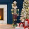 Haute Decor 35 inch Tall Solid Resin Decorative Holiday Nutcracker with Fleur de Lis